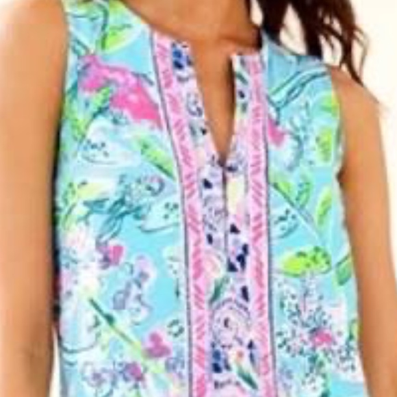 Lilly Pulitzer Kelby Shift in Bali Blue Sway This Way - Size 4 - NWT - Picture 4 of 12